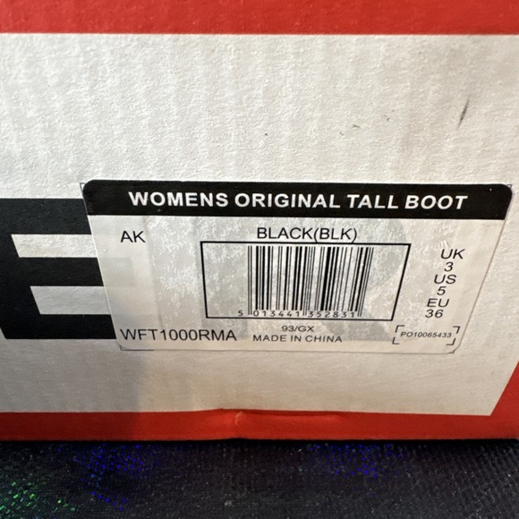 Hunter Boots Women's Size 5M Black Original Tall Rain w/box - Picture 15 of 16
